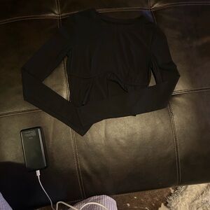 Elegant Black Long Sleeve Women's Top